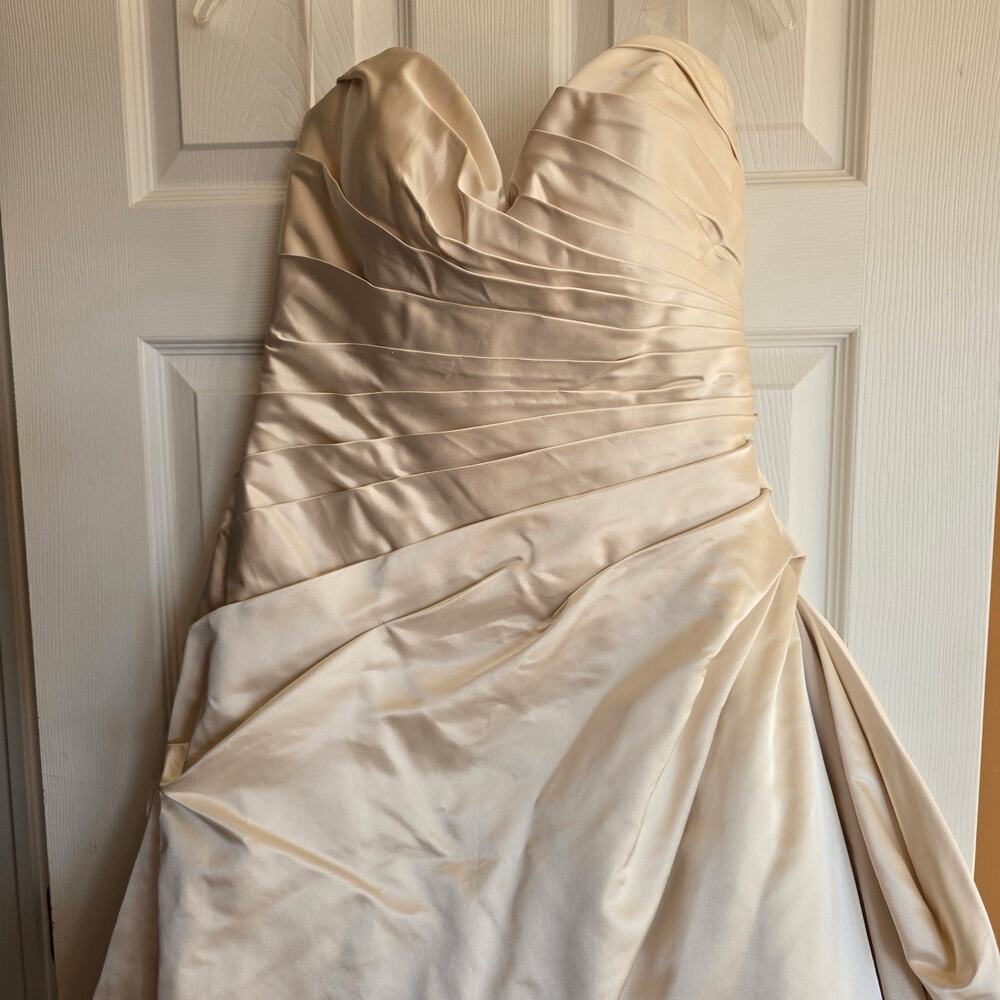 Casablanca Couture Bridal Dress Style B041 Amare Size 12 Champagne 100% silk - Picture 6 of 11